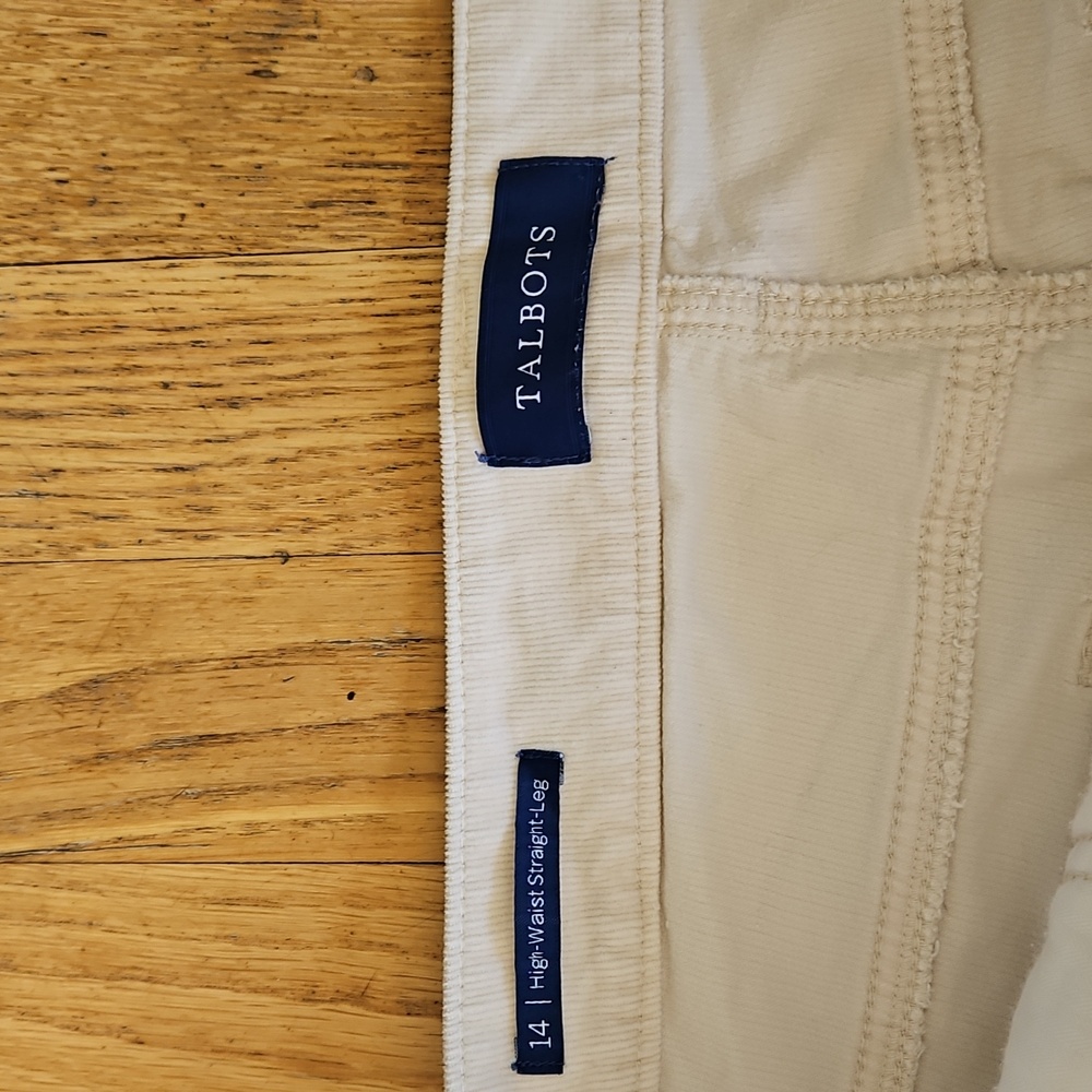 Talbots High Waist Straight Leg Cords 14 - Picture 6 of 8